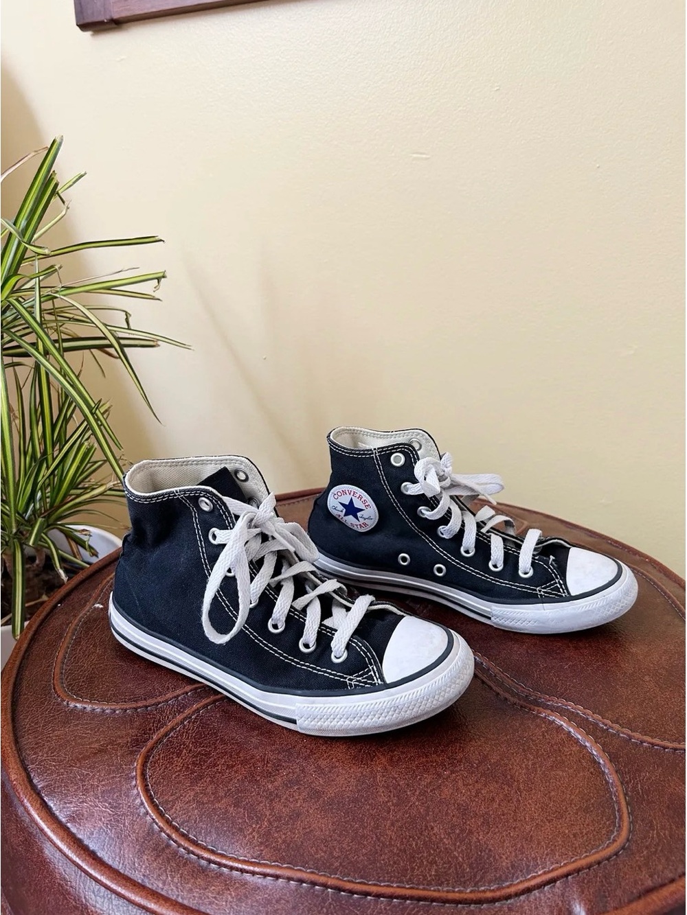 Converse Kids Black and White High Top Sneakers
